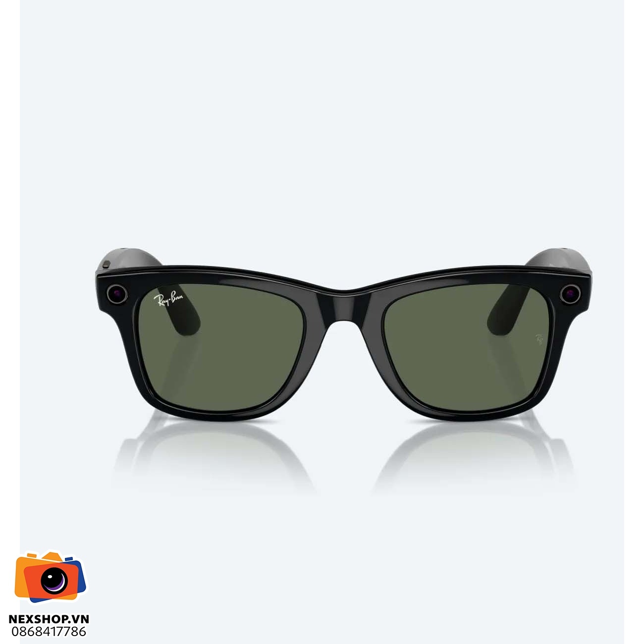 Kính râm thông minh Ray-Ban Meta Wayfarer Gen 2 Shiny Black Green tròng G-15 chính hãng NexShop